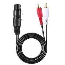 Audio splitter patch Y-kabel 1 XLR female naar 2 male