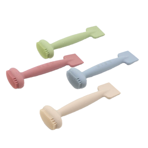 Double silicone mask brush, cleansing and makeup applicator