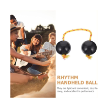 Rhythmic ball, egg shaker, double pumpkin percussion, black