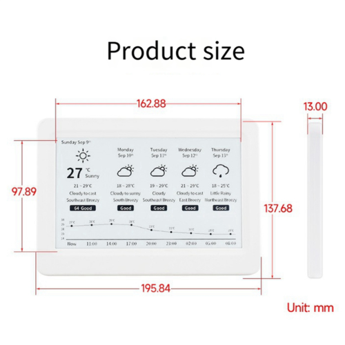 7.5-inch NFC-powered e-paper display, no battery required,
