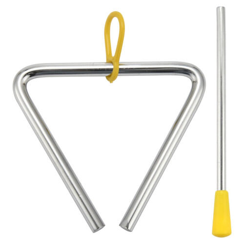 Musical triangle instrument set, with 3-pack of 4-inch triangles