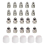 25-piece P80 plasma consumables, P80 plasma cutter torch kits 1