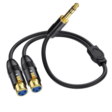Dubbel XLR-hona till 6,35 mm TRS stereohane A