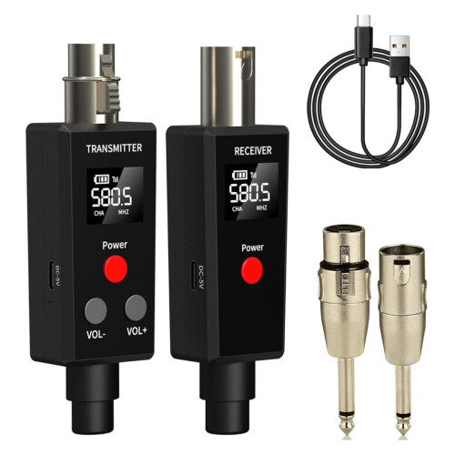 2.4GHz UHF wireless microphone system XLR microphone adapter