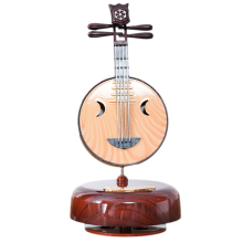 Roterande speldosa-ornament i litterär och klassisk stil, månluta