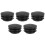 Black plastic 35mm diameter blind plug end caps round tube insert 5 pieces 1