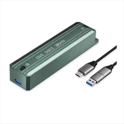 M.2 NVMe SSD-kabinett NVMe-hårddiskkabinettadapterbox stöder 2280