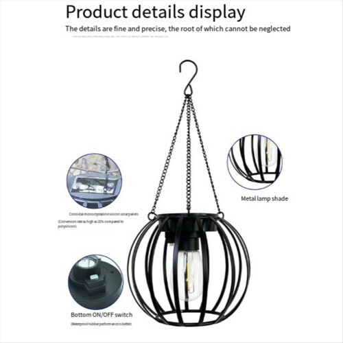 Brighter hanging solar lights for outdoor use, waterproof, 2-pack 2