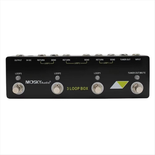 Audio 3 Loop Box gitaareffectpedaal met true bypass-accessoires
