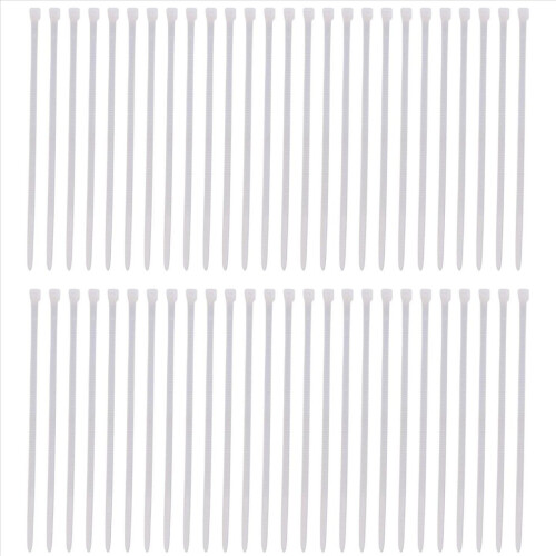 Industriële kabelbinders: 100x2,5 mm, wit, 50 stuks