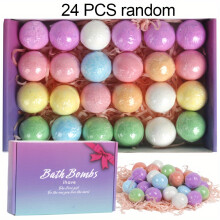 Cadeau de bombes de bain pour femmes, 24 pièces de bain moussant fait à la main, riche en huiles essentielles, parfait