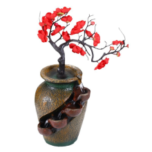 Dekorative Vase mit Wasserfall-Effekt für den Innenbereich, künstlicher Baum, EU-Stecker