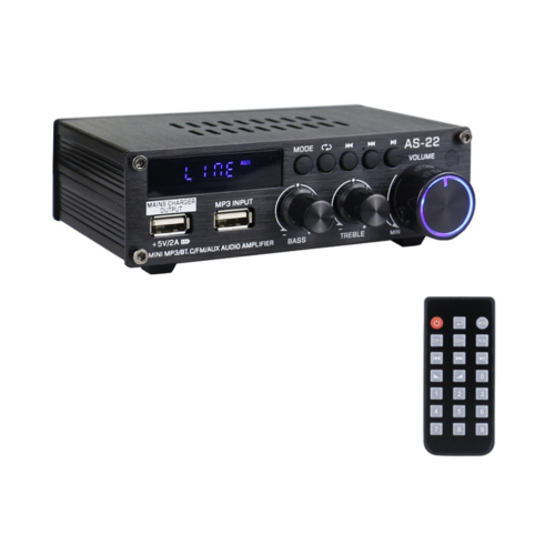 AS22 HiFi digital amplifier, 30 W per channel, 2-channel Bluetooth, EU plug 1