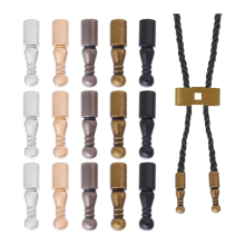 15 Stück 5 Farben Bolo Tie Endkappen Legierung Draht Ende Zubehör