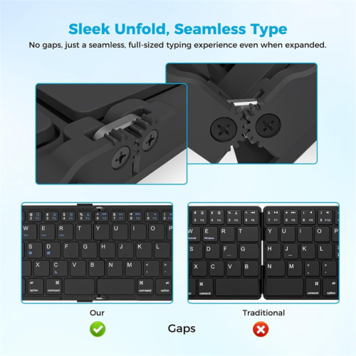 Foldable Bluetooth keyboard, foldable keyboard for mobile phones 2