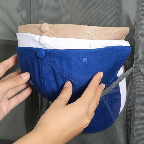 Felt cap holder organizer for baseball caps, large capacity, wall pocket, A 2