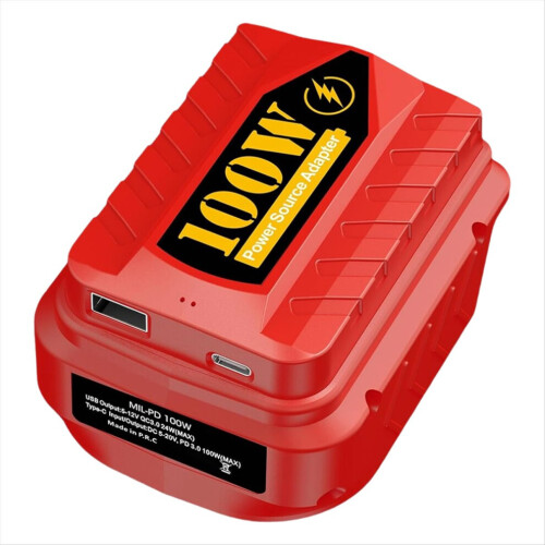 PD100W USB charging adapter for Milwaukee 18V M18 battery