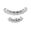 Removable lower mouth grills (silver + white) 2