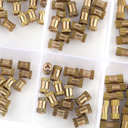 M2.5 Brass Knurled Round Molded Insert Nuts 150pcs for Construction and DIY 2