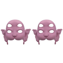 2 stycken 3D-printade gråtande babymasker av latex, festtillbehör