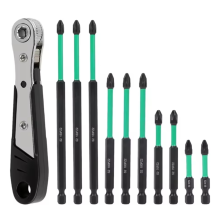 10Pcs PZ2 Magnetic Driver Bits Heavy Duty Hex Screwdriver Bit Set