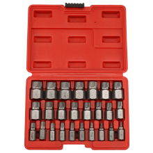 Screw extractor, hexagonal shank, imperial screw remover tool, natural color