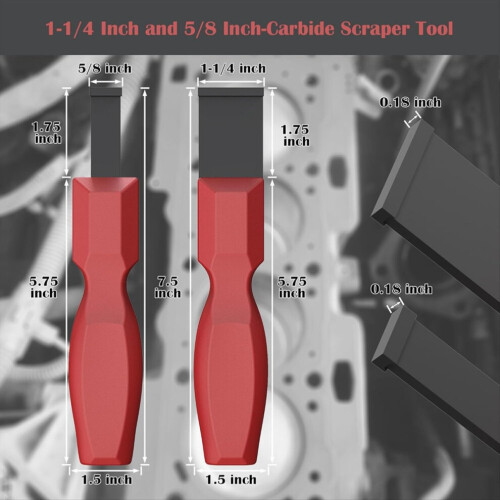 Carbide scraper set, 1-1/4 inch and 5/8 inch 1