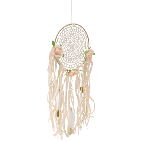 Gewebte Blumenfedern Boho-Traumfänger DIY-Windspiele Hochzeit 1