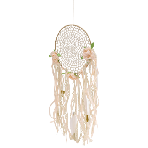 Gewebte Blumenfedern Boho-Traumfänger DIY-Windspiele Hochzeit 2