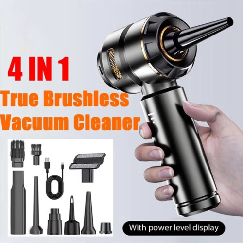 Car vacuum cleaner engine cleaning machine Air Duster for home use silver 2