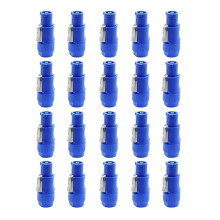 20 Pezzi Connettore Powercon Spina Maschio Adattatore di Alimentazione per Luce di Scena Light Ingresso Alimentazione Blu