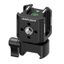 Leaplight Triple Cold Shoe Mount Camera Top Handle for DSLR/Mirrorless, 3-in-1 Holder for Mic Light Monitor Black B