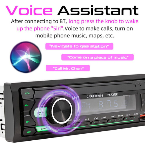 1Din Autoradio Stereo FM Aux Eingang Empfänger 2