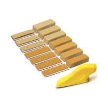 70-delige schuurpapierset, handschuurblok van 3,5 x 1 inch