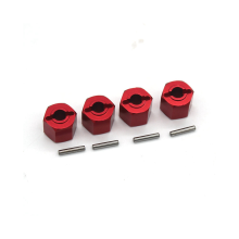 Metall 12mm Hjulnavadapter för 1/10 RC Bil, Röd