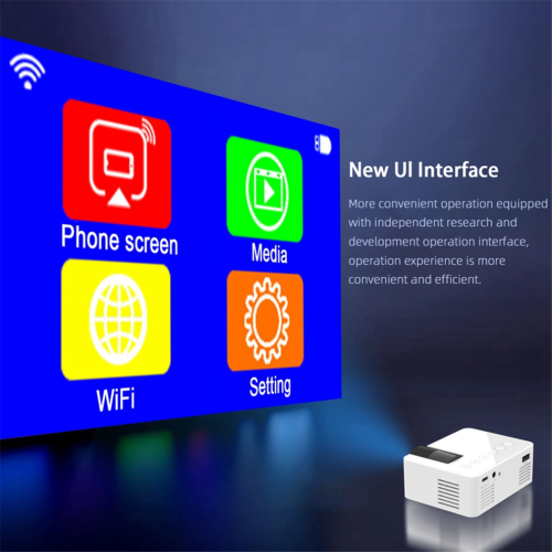 YT100 White Mini Home Projector Portable Mini Home Theater 2