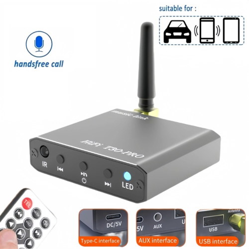Bluetooth 5.2 Audio Receiver AUX U-Disk Play for Car Speakers 1