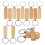 Trägravyrämnen för nyckelringar, 20-pack (bredd: 1,7 cm) 1
