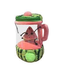 Fun plush toy with drawstring, rotatable, juicer, C
