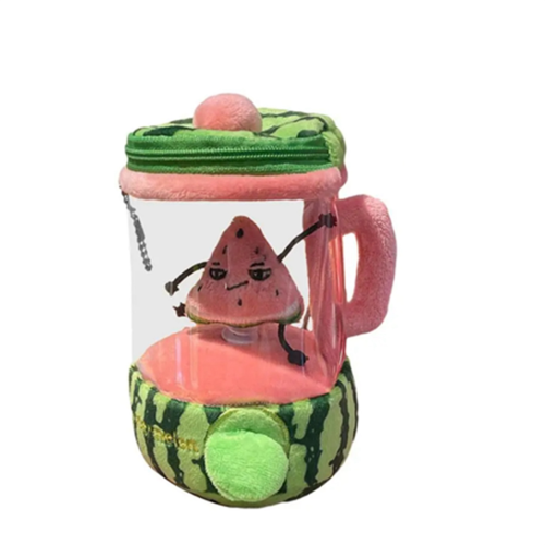 Fun plush toy with drawstring, rotatable, juicer, C