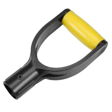 Spatenstiel aus Kunststoff, Schaufel mit D-Griff, 32 mm Innendurchmesser (gelb)