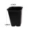 12-pack black square plastic flower pots 4