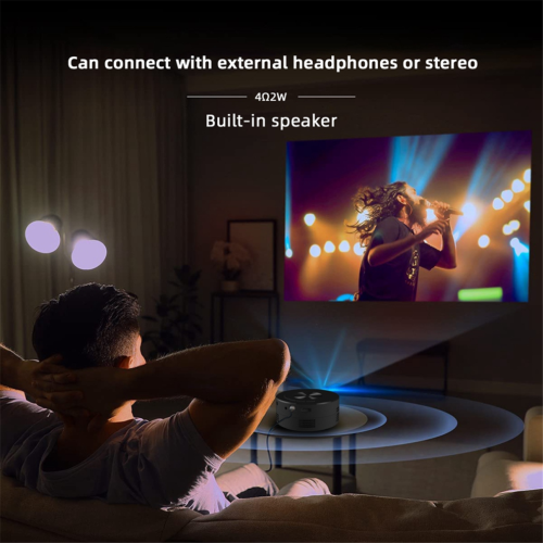 Mini Projector LED Home Media Player Audio Projector with Stand -B 1