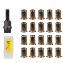 21-piece rivet nut tools, hand rivet nut tools for Rivnuts, tools for nuts M10