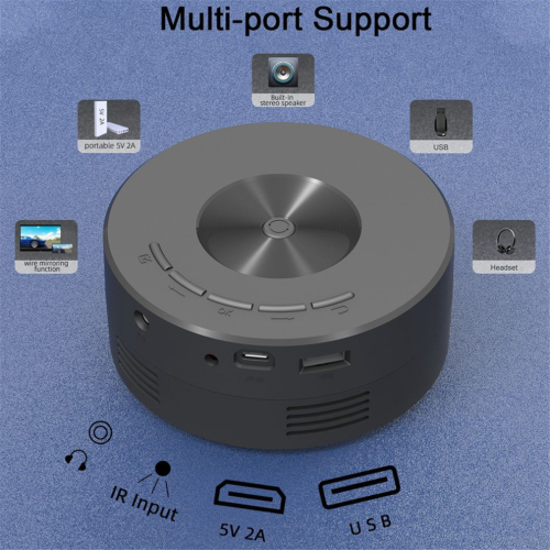 Mini Projector LED Home Media Player Audio Projector with Stand -B 2