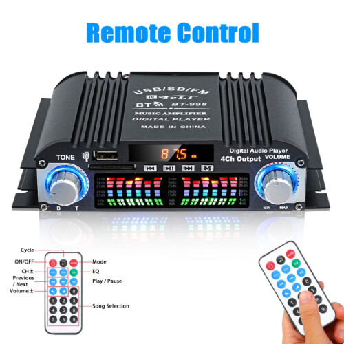 BT-998 HiFi Digital Audio Amplifier LCD Display Power Amplifier 1