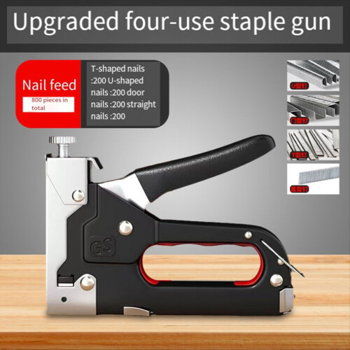 4-in-1 stapler for manual nailing, construction stapler, heavy-duty stapler 1