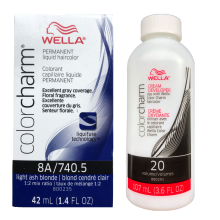 (With Developer) Wella Color Charm Permanent Liquid Haircolor 8A Light Ash Blonde
