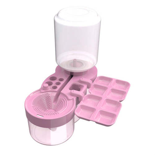 Bürstenreiniger, Bürsten- und Farbreiniger, rosa