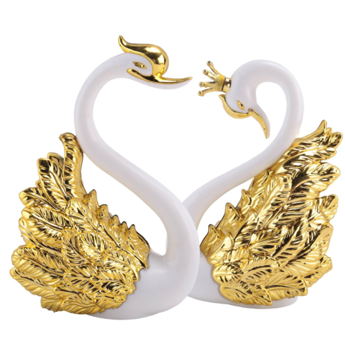 2 Stück Schwanen-Ornamente, Figuren, Hochzeit A 2